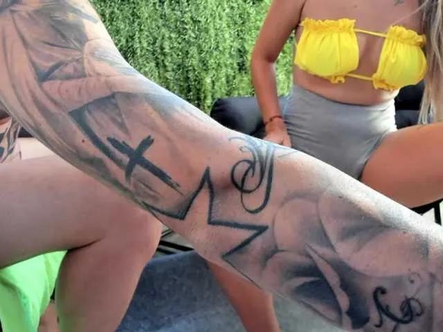 tattoo-couple — lush is on , so your tokens make my pussy wet